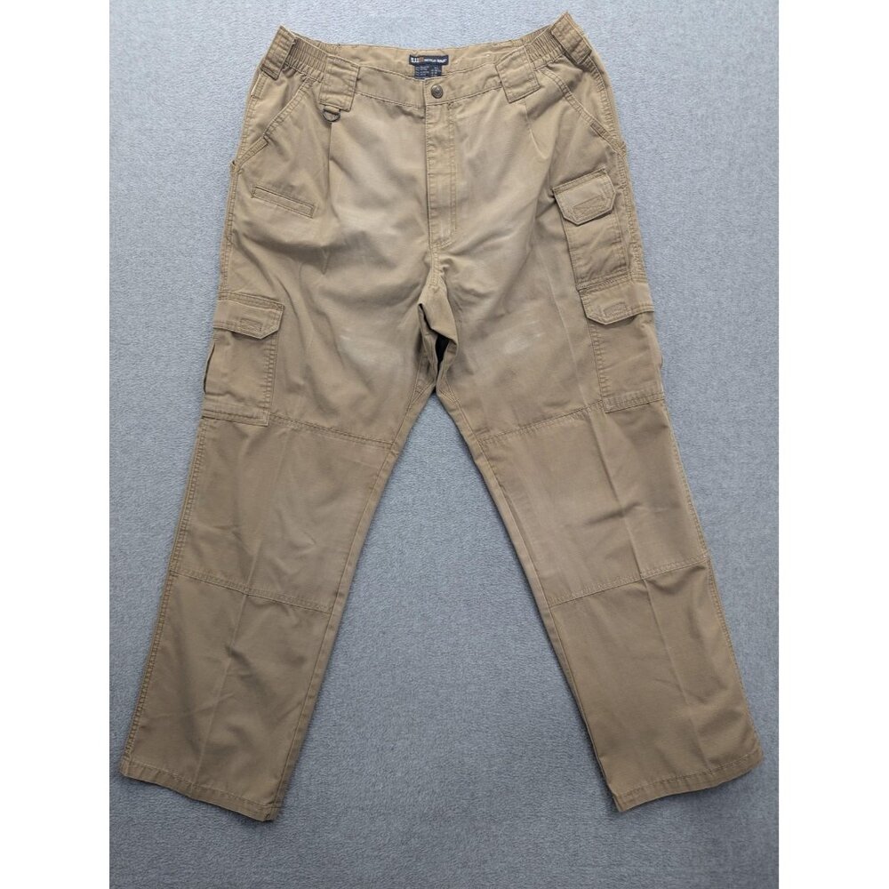5.11 Tactical Series Pants Mens 38x32 Khaki Cargo Utility Ripstop Outdoor Hiking